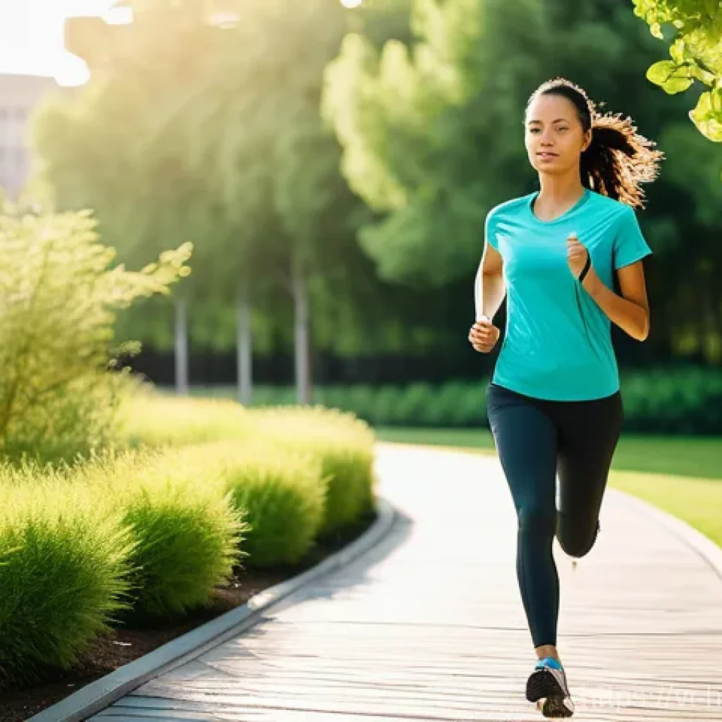 건강코칭과 연관된 IT 솔루션 - **Wearable Technology and Proactive Health Monitoring:**
    A dynamic, medium shot of a fit person,...