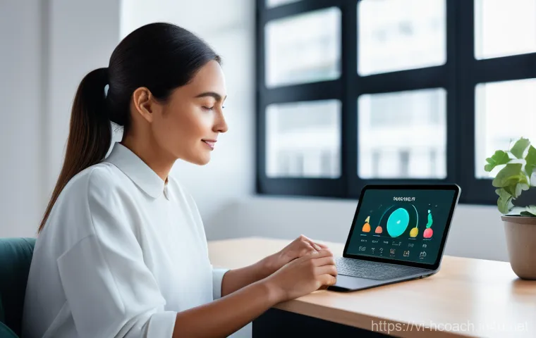 건강코칭과 연관된 IT 솔루션 - **Wearable Technology and Proactive Health Monitoring:**
    A dynamic, medium shot of a fit person,...