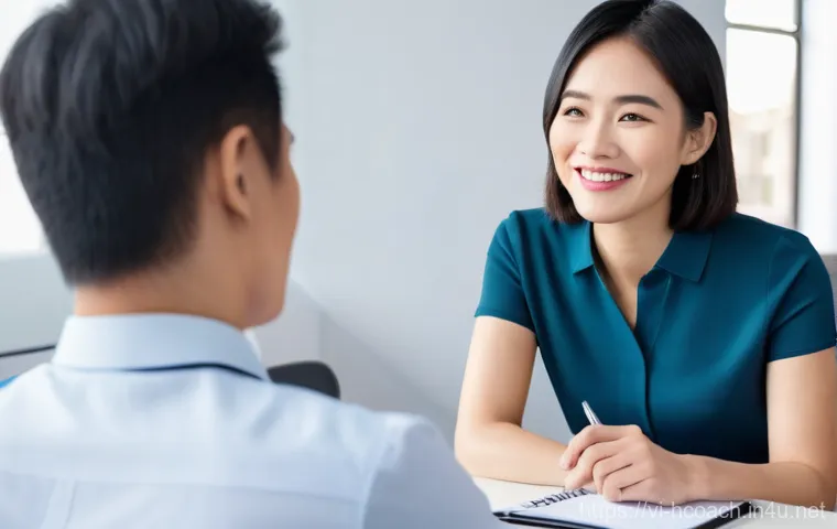 건강코칭 직무 만족도 향상법 - **Prompt:** A serene and determined Vietnamese female health coach in her early 30s, with a warm and...