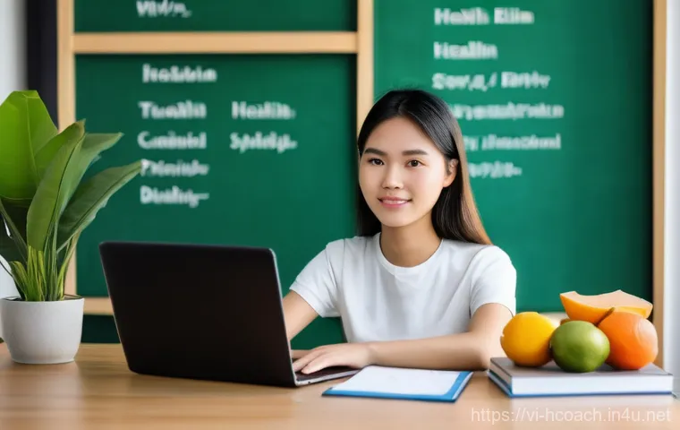 건강코칭 경력 쌓는 방법 - **Prompt:** A young Vietnamese woman in her late 20s, with an intelligent and dedicated expression, ...