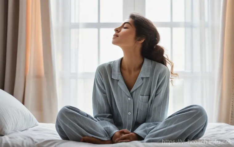 건강코칭과 자기관리 노하우 - **Prompt: Serene Morning Wake-Up**
    "A peaceful and sun-drenched bedroom scene in the early morni...