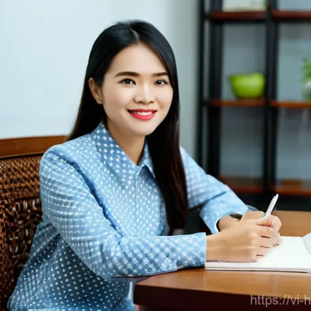 건강코칭의 윤리적 가이드라인 - **Prompt:** A modern, warm, and professionally decorated consultation room in Vietnam. A female Viet...