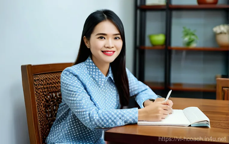 건강코칭의 윤리적 가이드라인 - **Prompt:** A modern, warm, and professionally decorated consultation room in Vietnam. A female Viet...